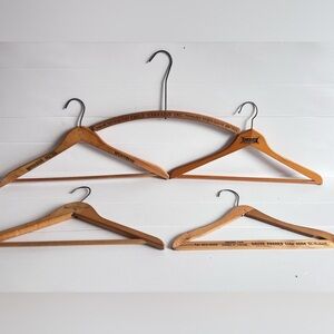 Vintage Montreal Advertising Wood Hangers Set of 5